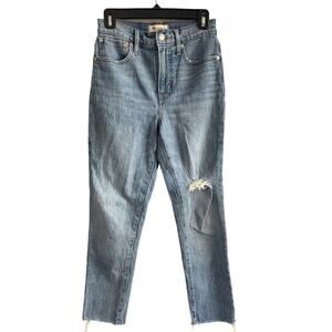 Madewell The Perfect Vintage Crop Jean Blue Stretch Casual size 25